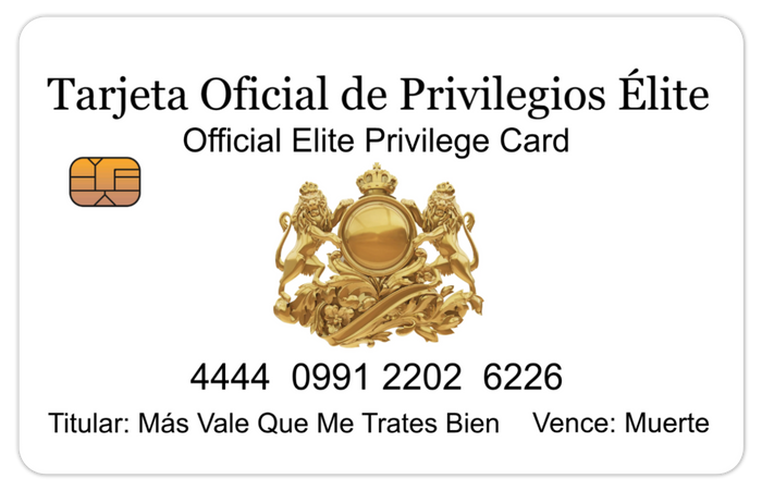 Elite Privilege Card SPANISH: 8 PACK  (Free Shipping)
