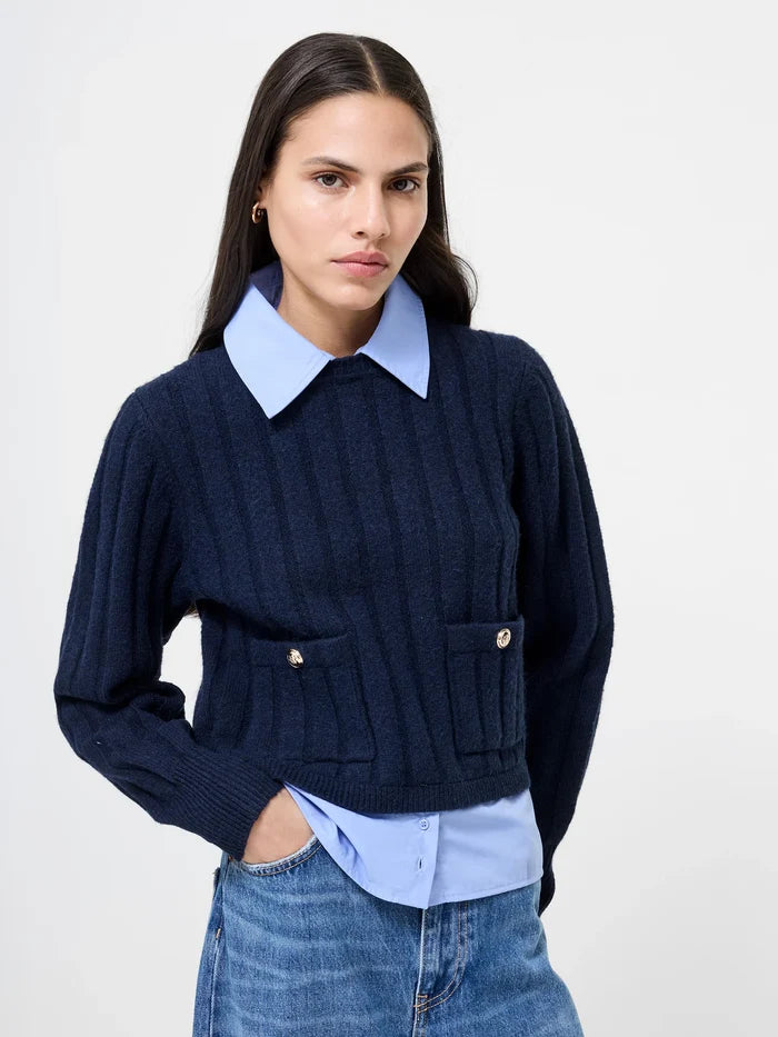 Ellie Knit Collared Pullover - Madison's Niche