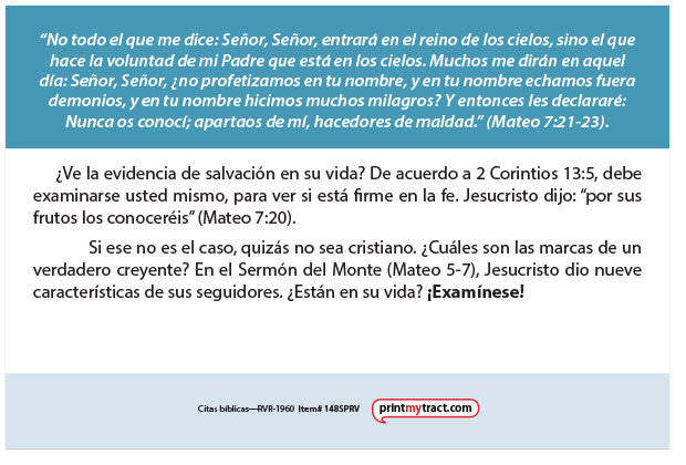 Examine Yourself! (Spanish, RVR)