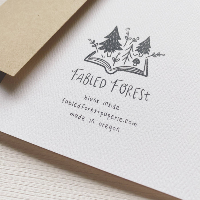 Fabled Forest - New Baby Greeting Card - Little Baby (Fox & Bear)-Greeting Cards-Posh Baby