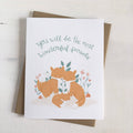 Fabled Forest - New Baby Greeting Card - Wonderful Parents (Foxes)-Greeting Cards-Posh Baby