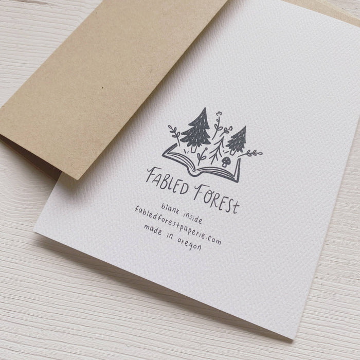 Fabled Forest - New Baby Greeting Card - Wonderful Parents (Foxes)-Greeting Cards-Posh Baby
