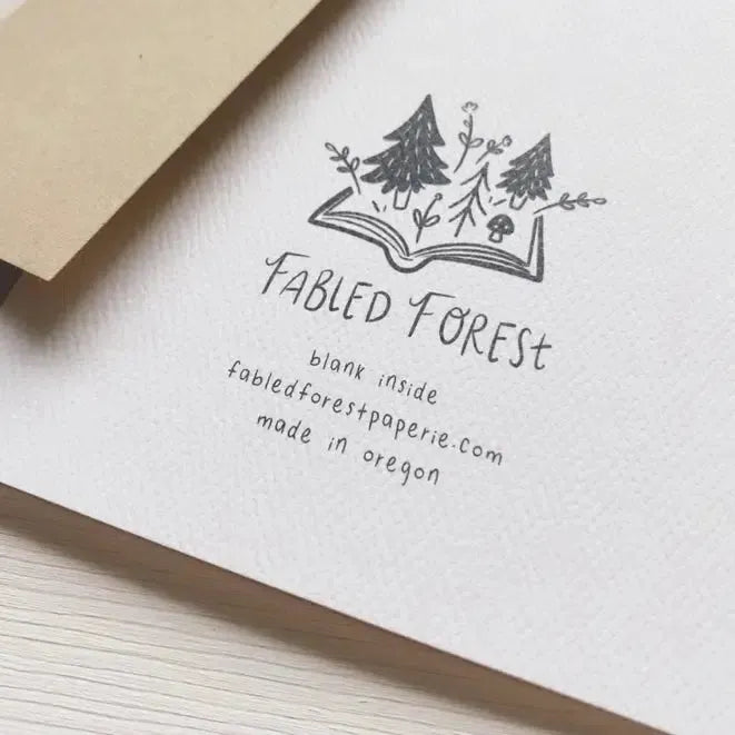 Fabled Forest - New Twin Babies Greeting Card - Two Little Dears-Greeting Cards-Posh Baby
