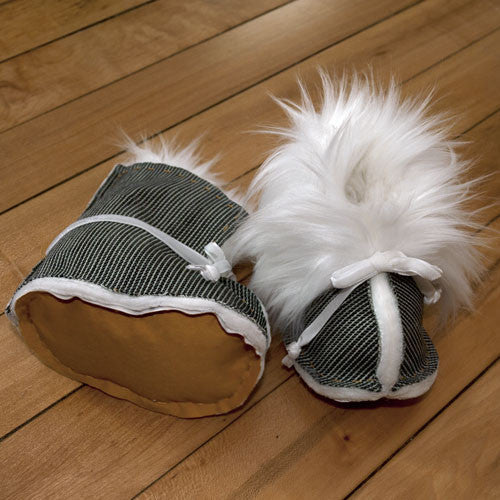 faux fur boots : 1