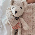 Finn & Emma - Handmade Organic Wool Knit Plush - Alfred the Bear-Plush-Posh Baby
