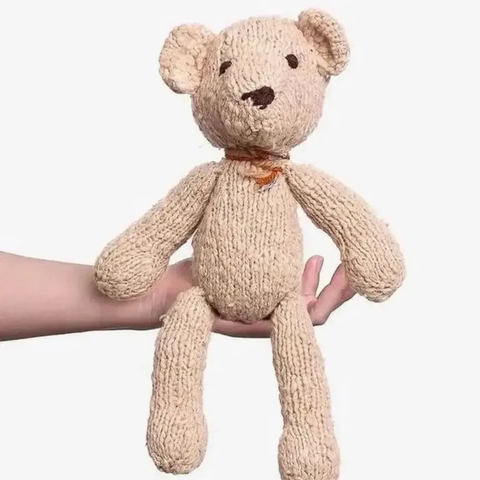 Finn & Emma - Handmade Organic Wool Knit Plush - Alfred the Bear-Plush-Posh Baby
