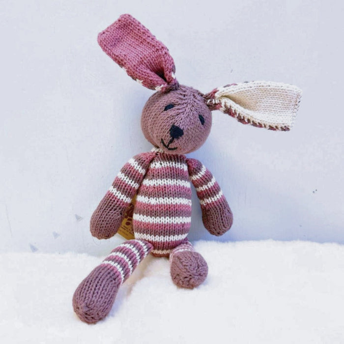 Finn & Emma - Handmade Organic Wool Knit Plush - Merry the Rabbit-Plush-Posh Baby