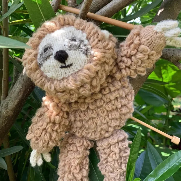 Finn & Emma - Handmade Organic Wool Knit Plush - Sam the Sloth-Plush-Posh Baby
