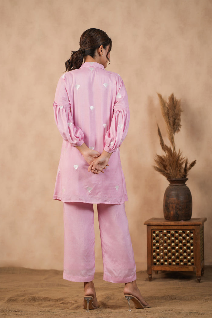 <img> Flamingo Pink Santoon Co-Ord Set