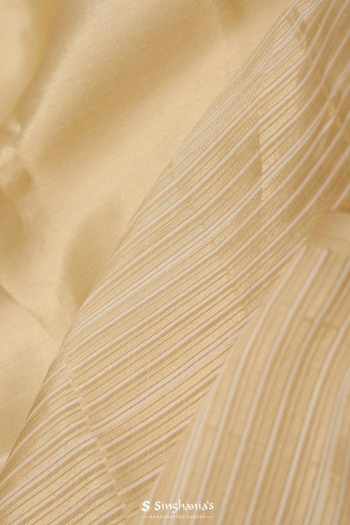 <img> Flax Gold Tissue Banarasi Silk Saree