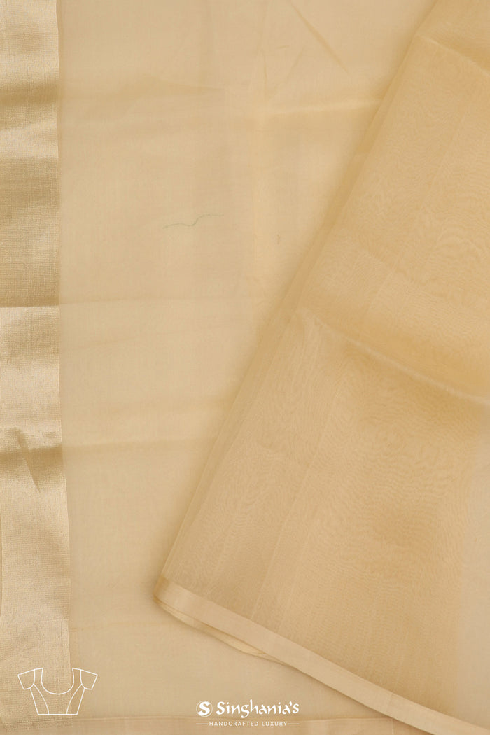 <img> Flax Gold Tissue Banarasi Silk Saree
