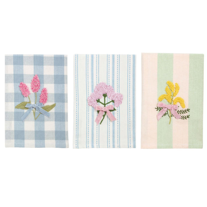 Flower Embroidery Towel - Madison's Niche