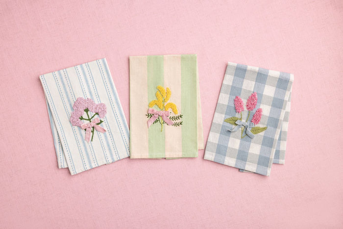 Flower Embroidery Towel - Madison's Niche