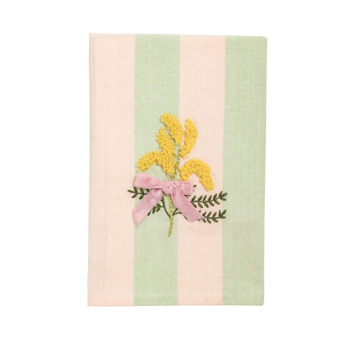 Flower Embroidery Towel - Madison's Niche