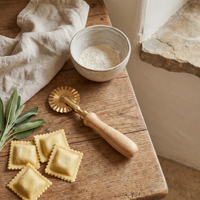 Fluted Wheel Pasta Cutter, styled at home