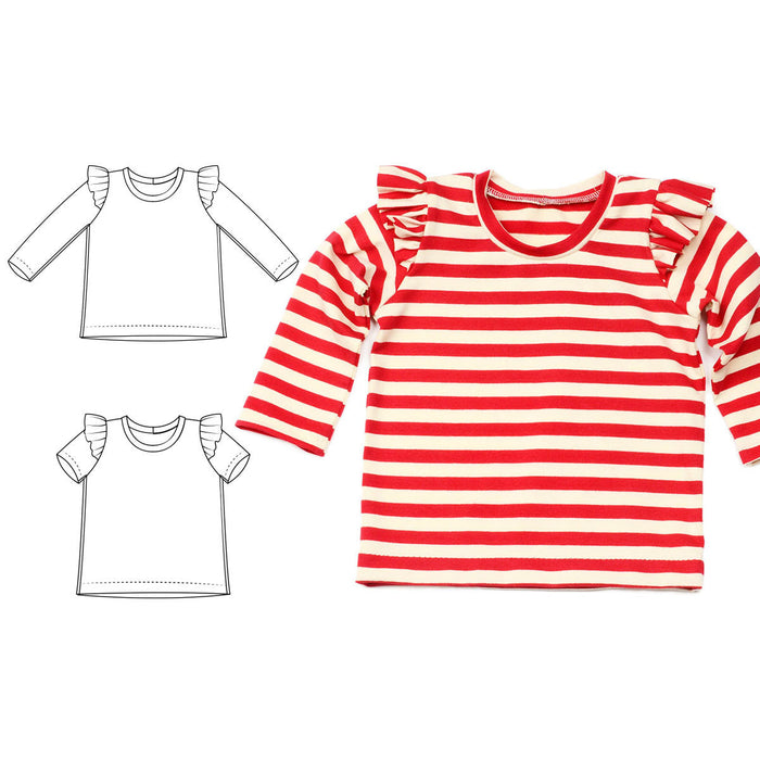 Flutter sleeve tee : 57