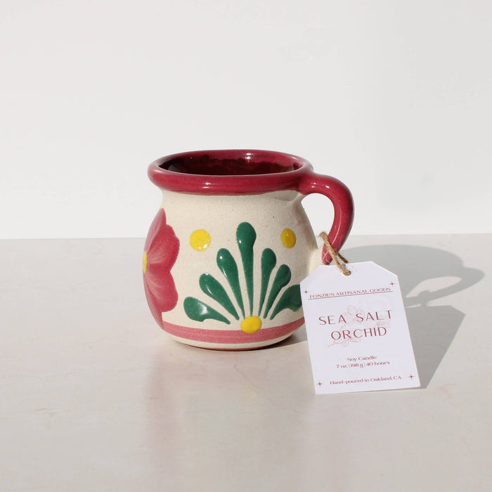 Fonzie's Artisanal Goods - Sea Salt Orchid Jarrito Candle - 7oz