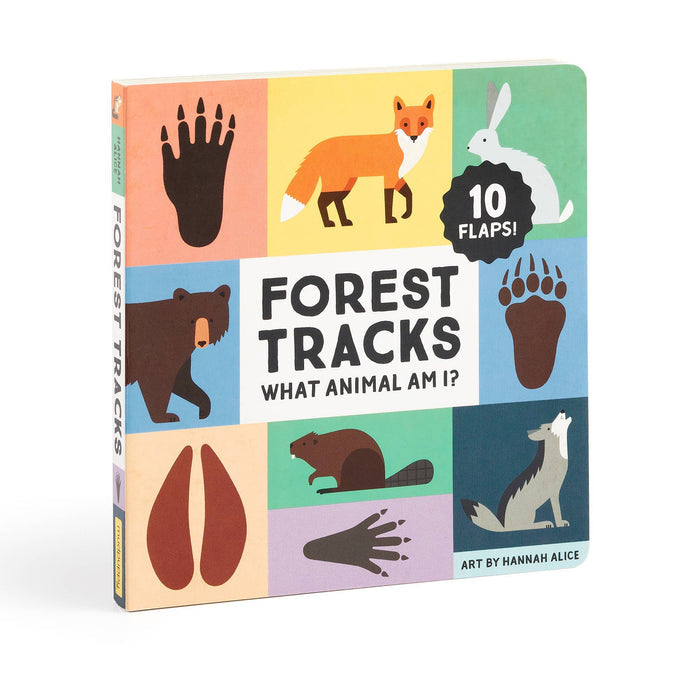 Forest Tracks: What Animal Am I? Lift-the-Flap Board Book-Books-Posh Baby