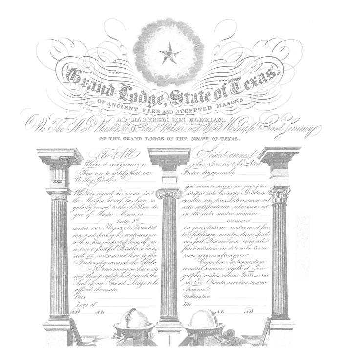 Form 108- Master Mason's Diploma (Fill in Information Below)