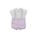 Fran Lavanda Boy 2-Piece Romper Set