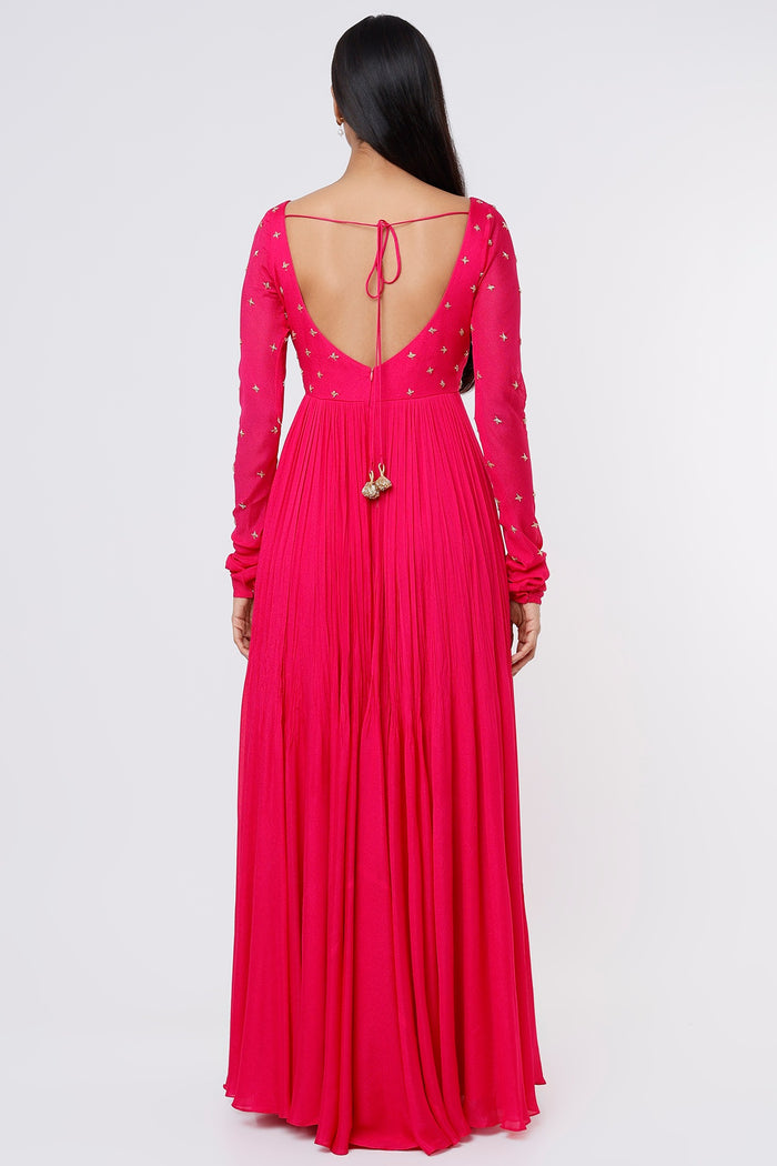 Fuchsia Starlight Anarkali Set