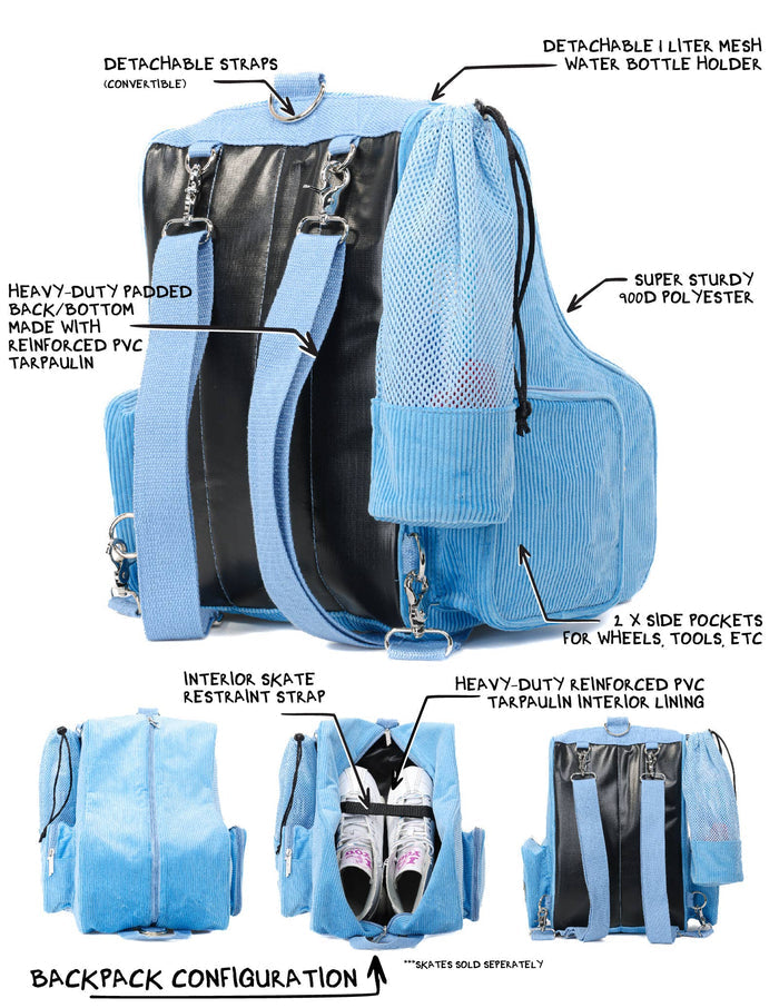 Fydelity Skate Bag - Corduroy Blue