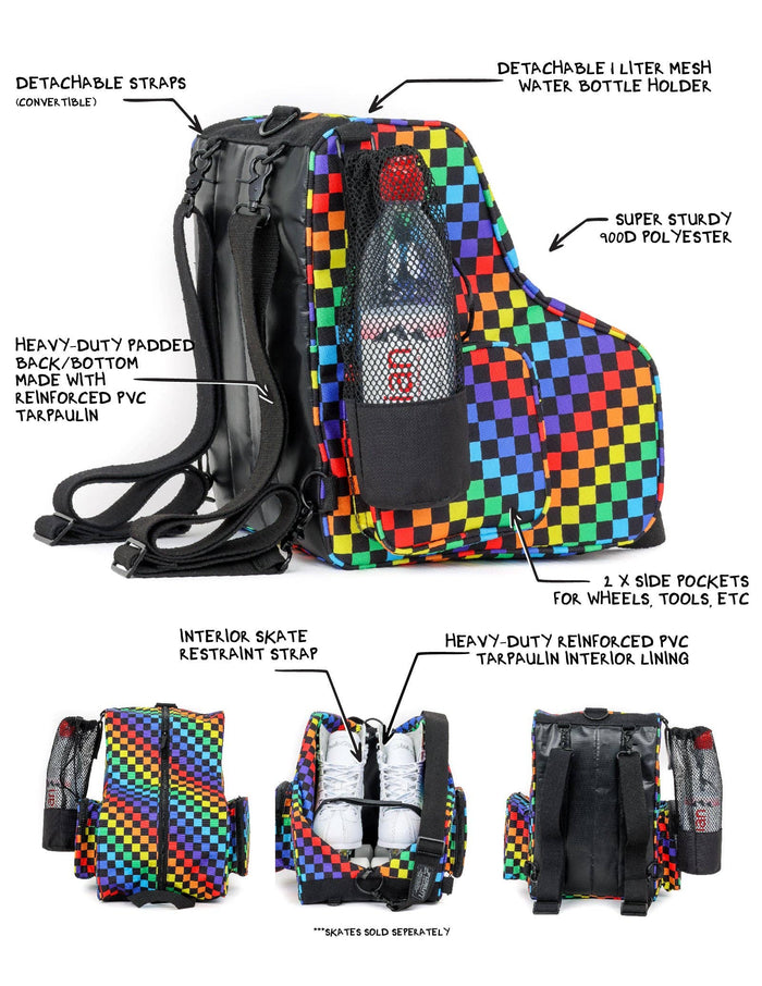 Fydelity Skate Bag - Rainbow Check