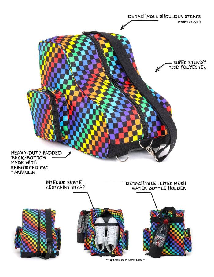 Fydelity Skate Bag - Rainbow Check