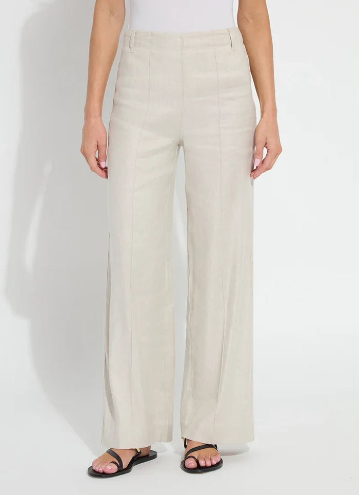 Gabriela Linen Hi Waist Wide Leg Pant - Madison's Niche