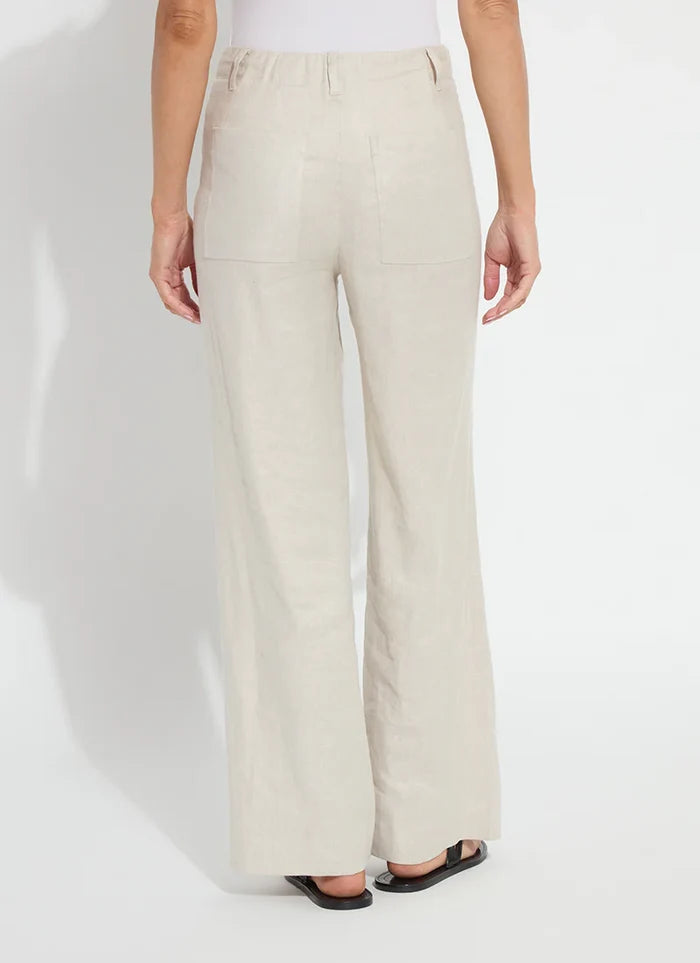 Gabriela Linen Hi Waist Wide Leg Pant - Madison's Niche