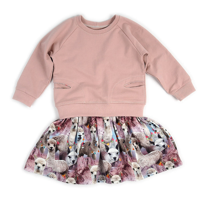 gathered raglan dress : 112