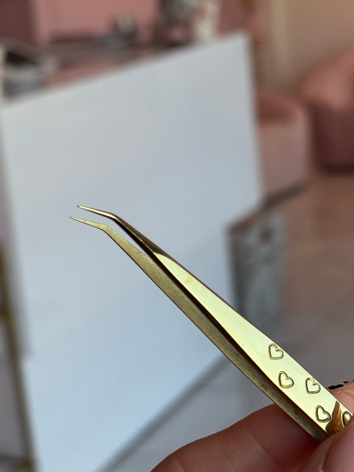 Gold Long Curve tweezer
