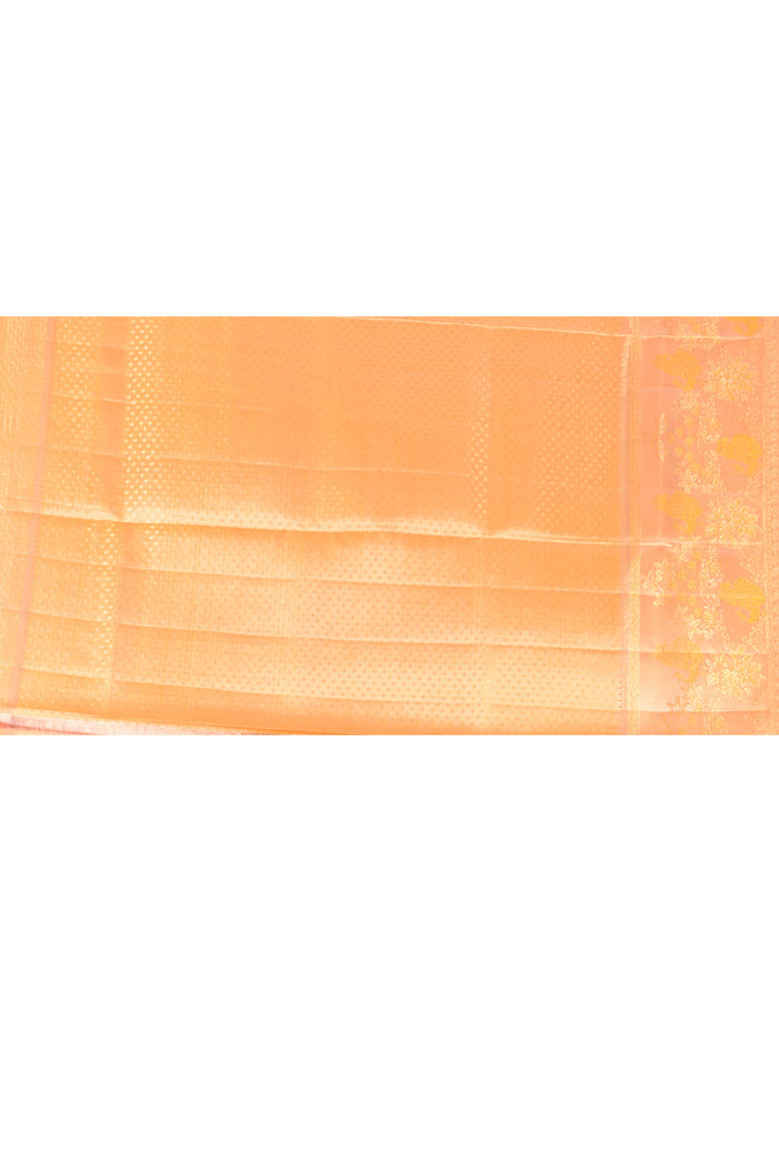 Golden Primrose Peacock Kanjivaram Tissue Saree