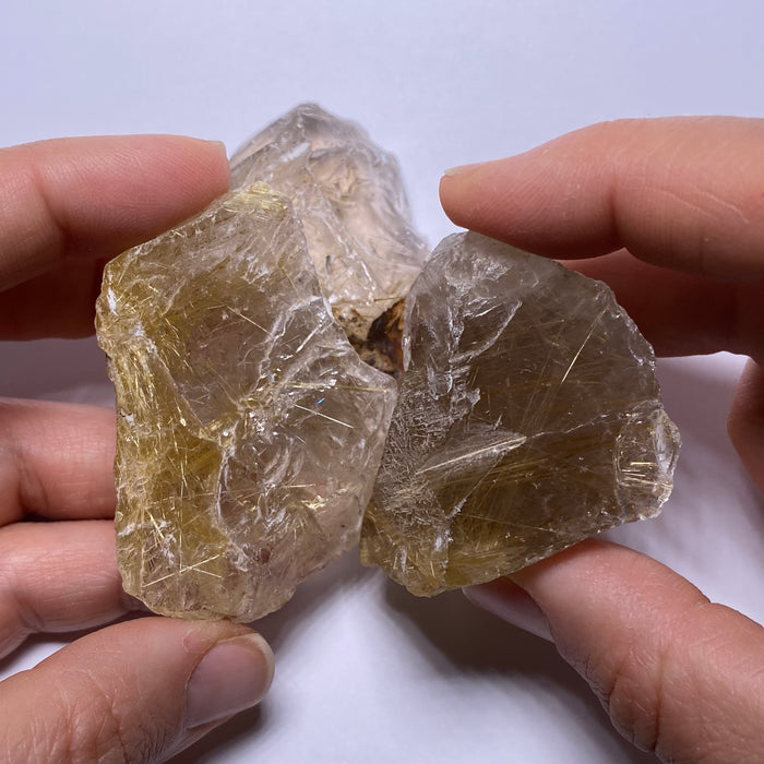 Golden Rutile in Quartz - Brazil