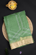 Green Sequin Embroidered Organza Saree