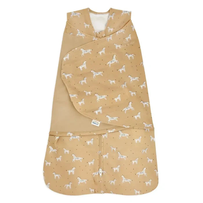 Halo - 100% Cotton Sleepsack Swaddle-2-in-1 Swaddles-Serengeti Zebra / 0-3M-0-3M-Posh Baby