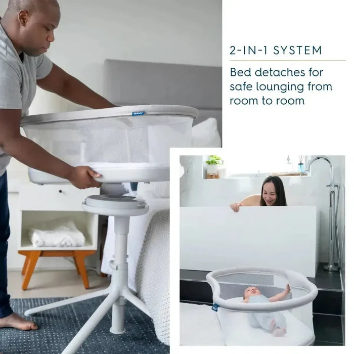 Halo - Bassinest Swivel Sleeper 3.0 - Solid Grey-Bassinets + Cradles-Posh Baby