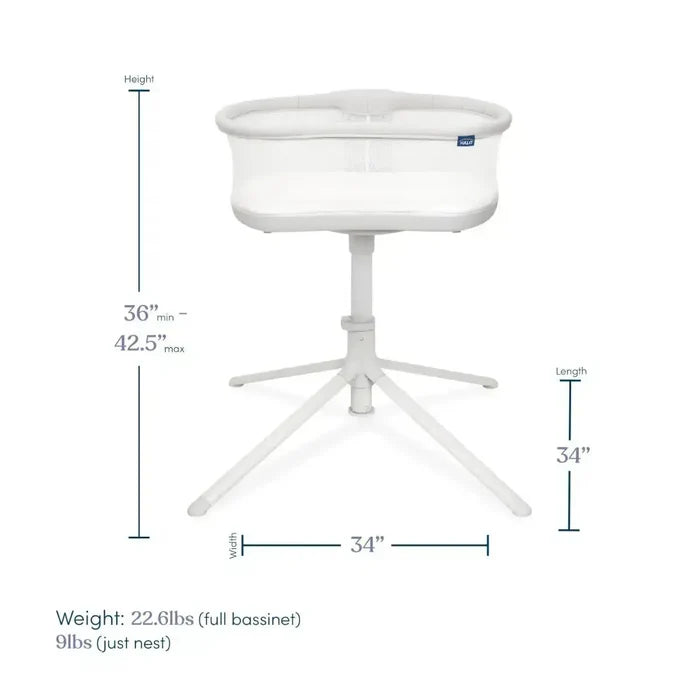 Halo - Bassinest Swivel Sleeper 3.0 - Solid Grey-Bassinets + Cradles-Posh Baby