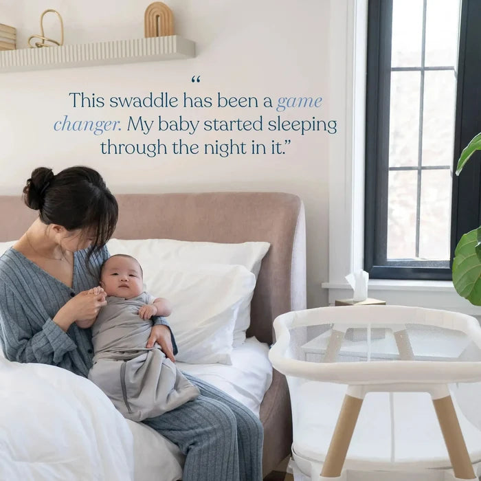 Halo - Super Soft Bamboo Sleepsack Swaddle - 2.0 Tog-2-in-1 Swaddles-Charcoal-0-3M-Posh Baby