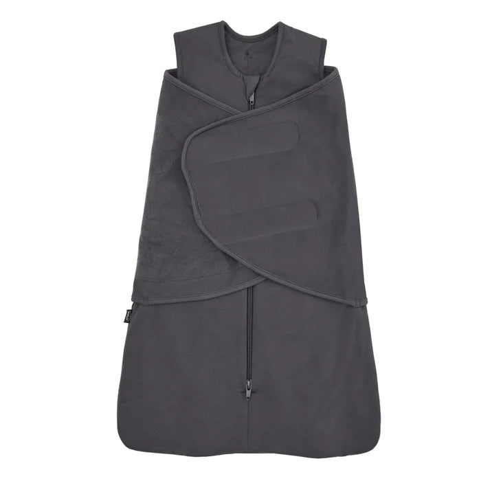 Halo - Super Soft Bamboo Sleepsack Swaddle - 2.0 Tog-2-in-1 Swaddles-Charcoal-0-3M-Posh Baby