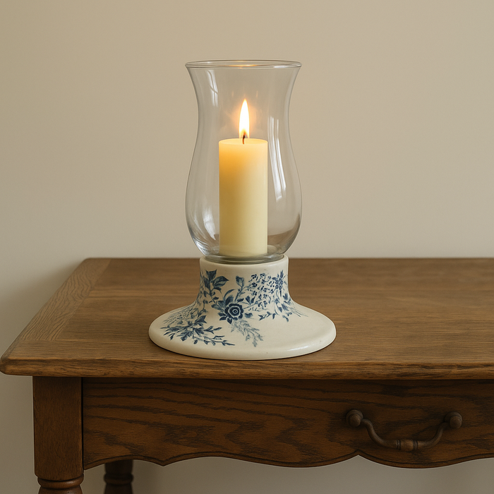 Hand-Painted Talavera Hurricane Candle Holder