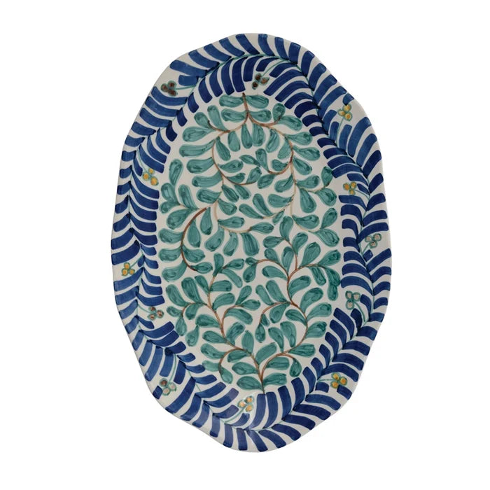 Hand-Painted Vines Platter - Madison's Niche