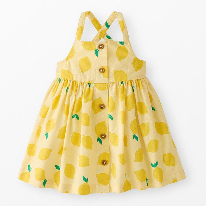 Hanna Andersson - Sleeveless Front Button Dress - Lemons-Dresses-0-3M (50)-Posh Baby
