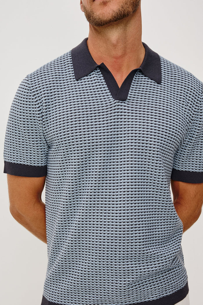 Hayden Polo in Blue Lagoon Ripple - Madison's Niche