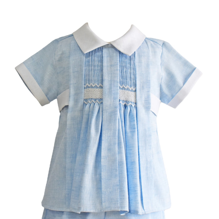 Hazel Handsmocked Boy 2-PC set