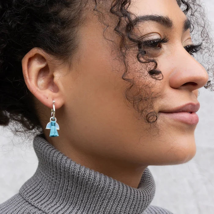 Healing Interchangeable Charm Earrings in Opalite Silver - Madison's Niche