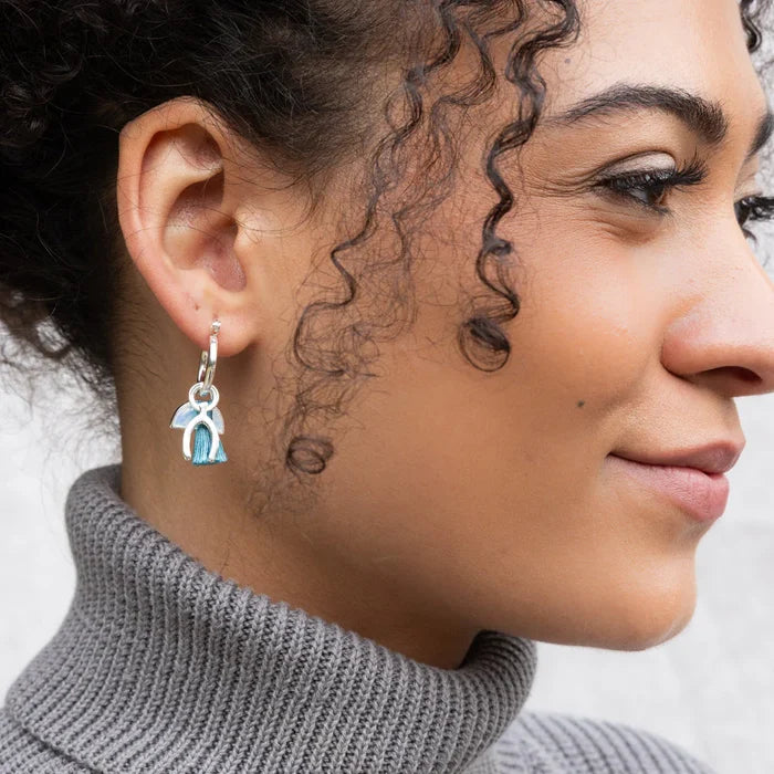 Healing Interchangeable Charm Earrings in Opalite Silver - Madison's Niche