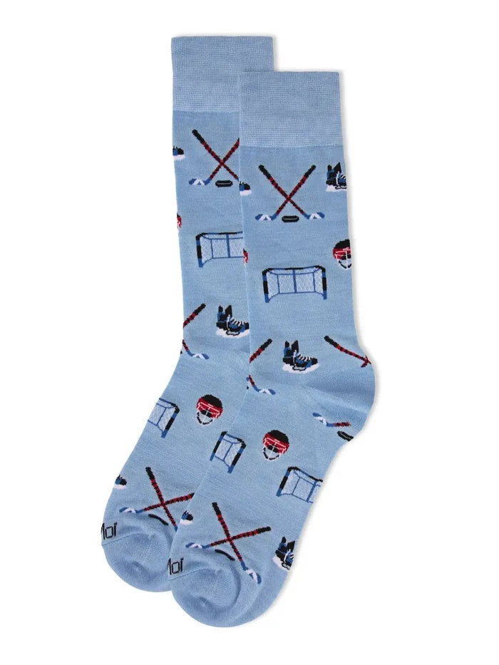 Hockey Lover Socks in Light Blue - Madison's Niche