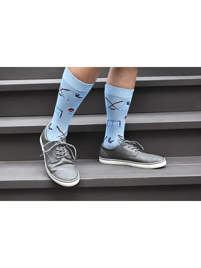 Hockey Lover Socks in Light Blue - Madison's Niche