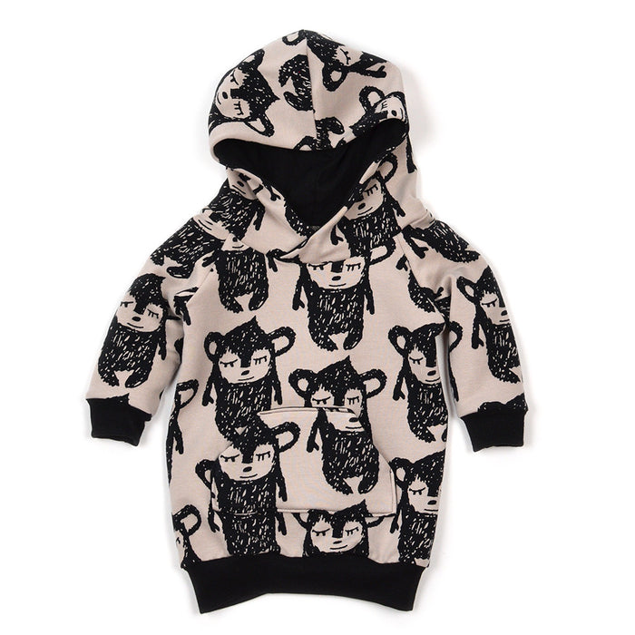 hooded sweatshirt dress : 101